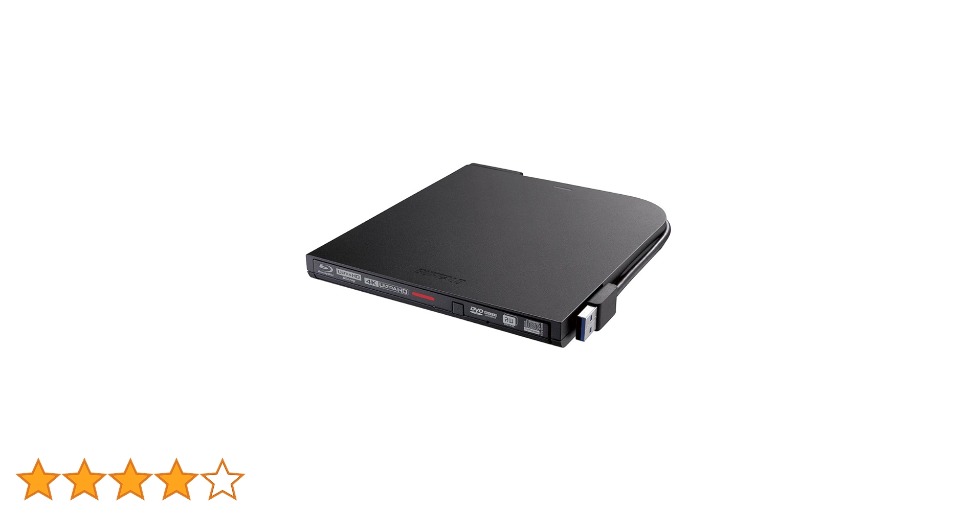 バッファロー BUFFALO ブルーレイドライブ BRUHD-PU3-BK バッファロー ポータブルブルーレイドライブ BRUHD-PU3-BKを